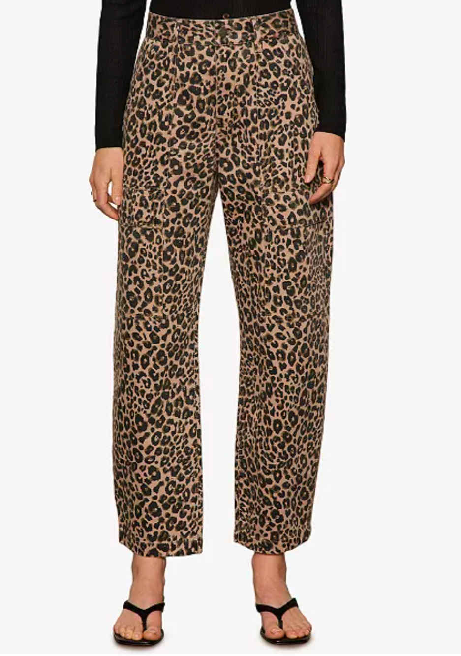 Sanctuary Leopard Boyfriend Utility Pants Small